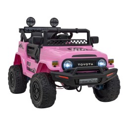 Toyota FJ Cruiser dla dzieci Różowy + Pilot + Napęd 4x4 + Audio LED + EVA + Wolny Start