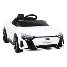 Audi RS E-Tron GT na akumulator Biały + Pilot + Napęd 4x4 + Radio MP3 + LED + EVA