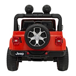 Jeep Wrangler Rubicon na akumulator dla dzieci Pomarańczowy + Pilot + Radio MP3 LED + Koła EVA