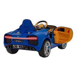 Bugatti Chiron na akumulator dla dzieci Niebieski + Pilot + Bagażnik + EVA + Amortyzatory + Audio LED