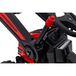 Koparka Traktor na akumulator dla dzieci Czerwony + Ruchome Ramię Łyżka + Pilot + Wolny Start + Radio FM + LED