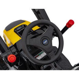 Koparka Traktor na akumulator dla dzieci Żółty + Ruchome Ramię Łyżka + Pilot + Wolny Start + Radio FM + LED