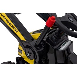 Koparka Traktor na akumulator dla dzieci Żółty + Ruchome Ramię Łyżka + Pilot + Wolny Start + Radio FM + LED