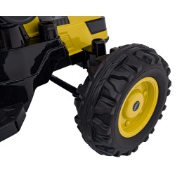 Koparka Traktor na akumulator dla dzieci Żółty + Ruchome Ramię Łyżka + Pilot + Wolny Start + Radio FM + LED