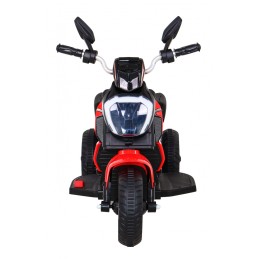 Motorek Fast Tourist na akumulator dla dzieci Czerwony + Audio + Światła + Ekoskóra
