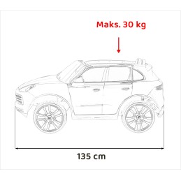Porsche Cayenne S na akumulator dla dzieci Lakier Biały SUV + Pilot