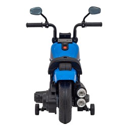 Motorek Chopper FASTER na akumulator dla dzieci Niebieski + Radio FM + Panel audio + LED