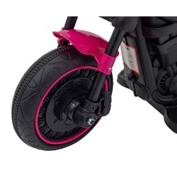 Motorek Chopper FASTER na akumulator dla dzieci Różowy + Radio FM + Panel audio + LED