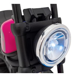 Motorek Chopper FASTER na akumulator dla dzieci Różowy + Radio FM + Panel audio + LED