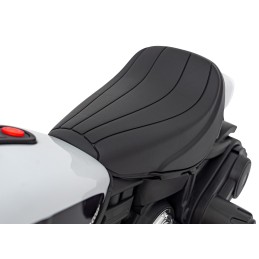 Motorek Chopper FASTER na akumulator dla dzieci Biały + Radio FM + Panel audio + LED