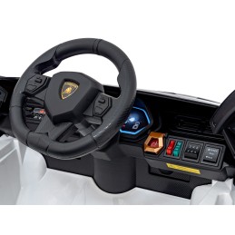 Lamborghini SIAN na akumulator dla dzieci Biały + Pilot + EVA + Wolny Start + Audio LED