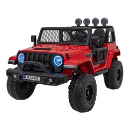 Auto terenowe OFF-ROAD 3.0 dla dzieci Czerwony + Pilot + Wolny Start + Pasy + Audio LED