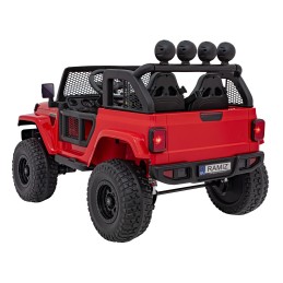 Auto terenowe OFF-ROAD 3.0 dla dzieci Czerwony + Pilot + Wolny Start + Pasy + Audio LED