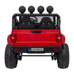 Auto terenowe OFF-ROAD 3.0 dla dzieci Czerwony + Pilot + Wolny Start + Pasy + Audio LED