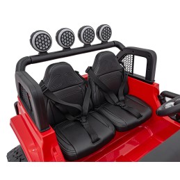 Auto terenowe OFF-ROAD 3.0 dla dzieci Czerwony + Pilot + Wolny Start + Pasy + Audio LED