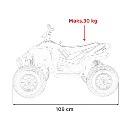 Quad McLaren Racing MCL 35 dla dzieci Szary + Pilot + Wolny Start + EVA + Audio LED