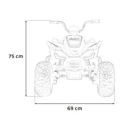 Quad McLaren Racing MCL 35 dla dzieci Szary + Pilot + Wolny Start + EVA + Audio LED