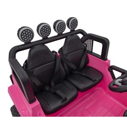 Auto terenowe OFF-ROAD 3.0 dla dzieci Różowy + Pilot + Wolny Start + Pasy + Audio LED