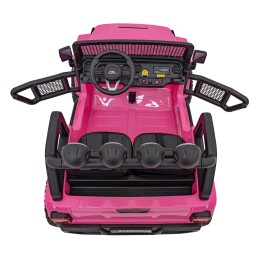 Auto terenowe OFF-ROAD 3.0 dla dzieci Różowy + Pilot + Wolny Start + Pasy + Audio LED