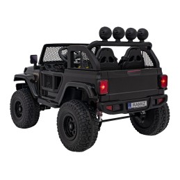 Auto terenowe OFF-ROAD 3.0 dla dzieci Czarny + Pilot + Wolny Start + Pasy + Audio LED