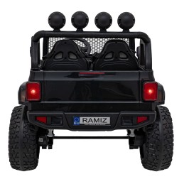 Auto terenowe OFF-ROAD 3.0 dla dzieci Czarny + Pilot + Wolny Start + Pasy + Audio LED