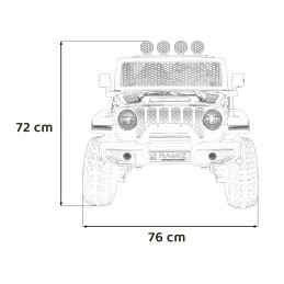 Auto terenowe OFF-ROAD 3.0 dla dzieci Czarny + Pilot + Wolny Start + Pasy + Audio LED