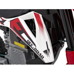 Motor PANTONE 361C na akumulator dla dzieci Czerwony + Panel audio + Wolny Start + Koła EVA