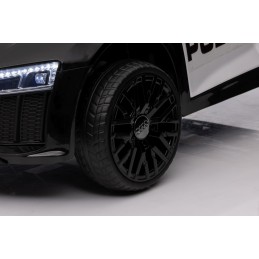 Audi R8 Policja na akumulator dla dzieci + Pilot + EVA + Wolny Start + MP3 LED