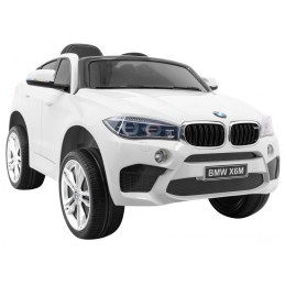 BMW X6M Elektryczne Autko dla dzieci, Biały SUV + Pilot