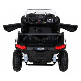 Buggy ATV Strong Racing dla 2 dzieci Biały + Silnik bezszczotkowy + Pompowane koła + Audio LED