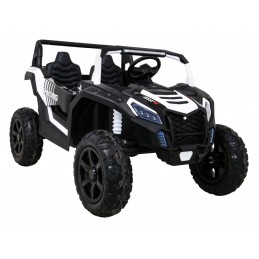 Buggy ATV Strong Racing dla 2 dzieci Biały + Silnik bezszczotkowy + Pompowane koła + Audio LED