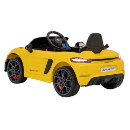 Pojazd Porsche Spyder RS 718 Żółty MP4