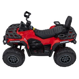 Quad Can Am Outlander ATV z Pilotem Czerwony