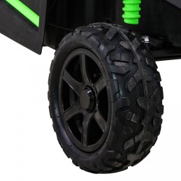 Buggy ATV Strong Racing dla 2 dzieci Zielony + Silnik bezszczotkowy + Pompowane koła + Audio LED