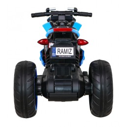 Motor Future na akumulator dla dzieci Niebieski + Panel audio + Wolny Start + Koła EVA