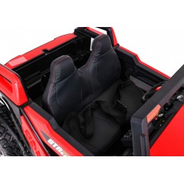 Buggy Clash na akumulator dla 2 dzieci Czerwony + Pilot + Napęd 4x4 + Regulacja siedzenia + Radio MP3 + LED