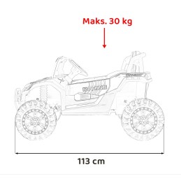 Buggy UTV 2000M Racing Auto na akumulator Biały + MP3 Dźwięki Światła + Pilot + Wolny Start