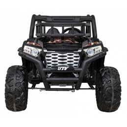 Buggy UTV Terenówka dla dzieci Czarny + Pilot + Bagażnik + Wolny Start + EVA + MP3 LED
