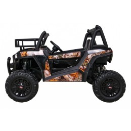 Buggy UTV Terenówka dla dzieci Czarny + Pilot + Bagażnik + Wolny Start + EVA + MP3 LED