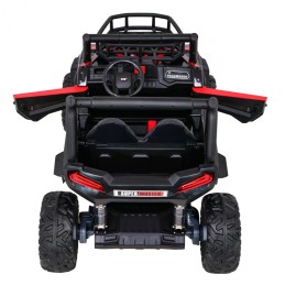 Buggy UTV Terenówka dla dzieci Czerwony + Pilot + Bagażnik + Wolny Start + EVA + MP3 LED