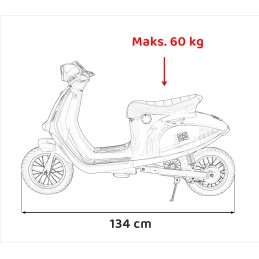 Pojazd Skuter Retro 23 Różowy