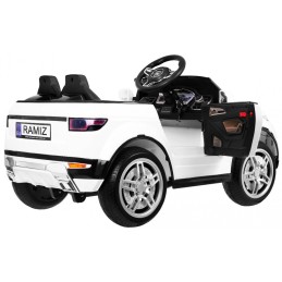 Autko Rapid Racer elektryczne dla dzieci, Biały SUV + Pilot